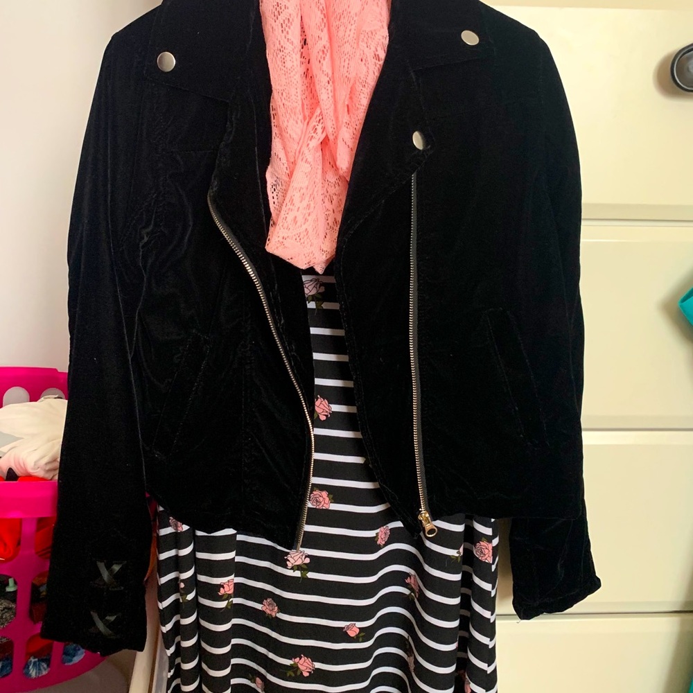 Justice velvet jacket and dress size 14/16